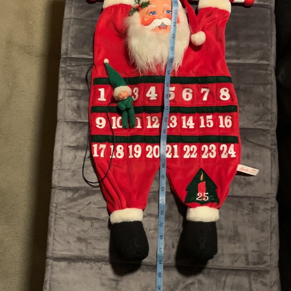 Christmas Santa hanging calendar for December countdown
